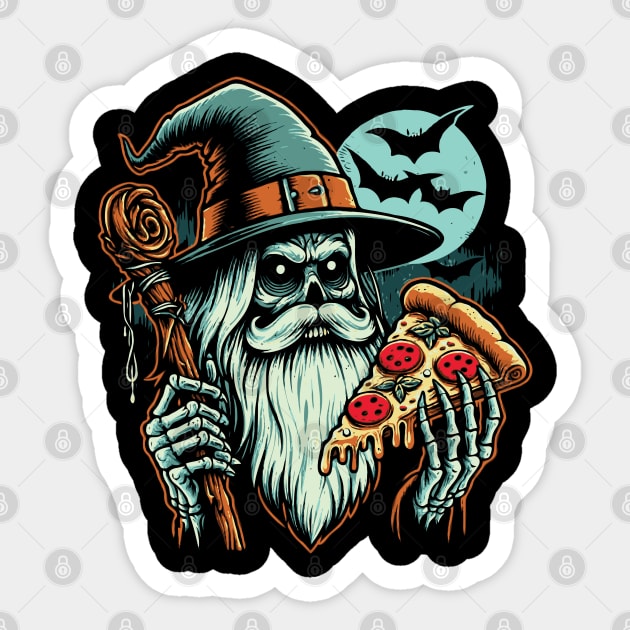 Pizza Wizard // Horror Design Sticker by Trendsdk